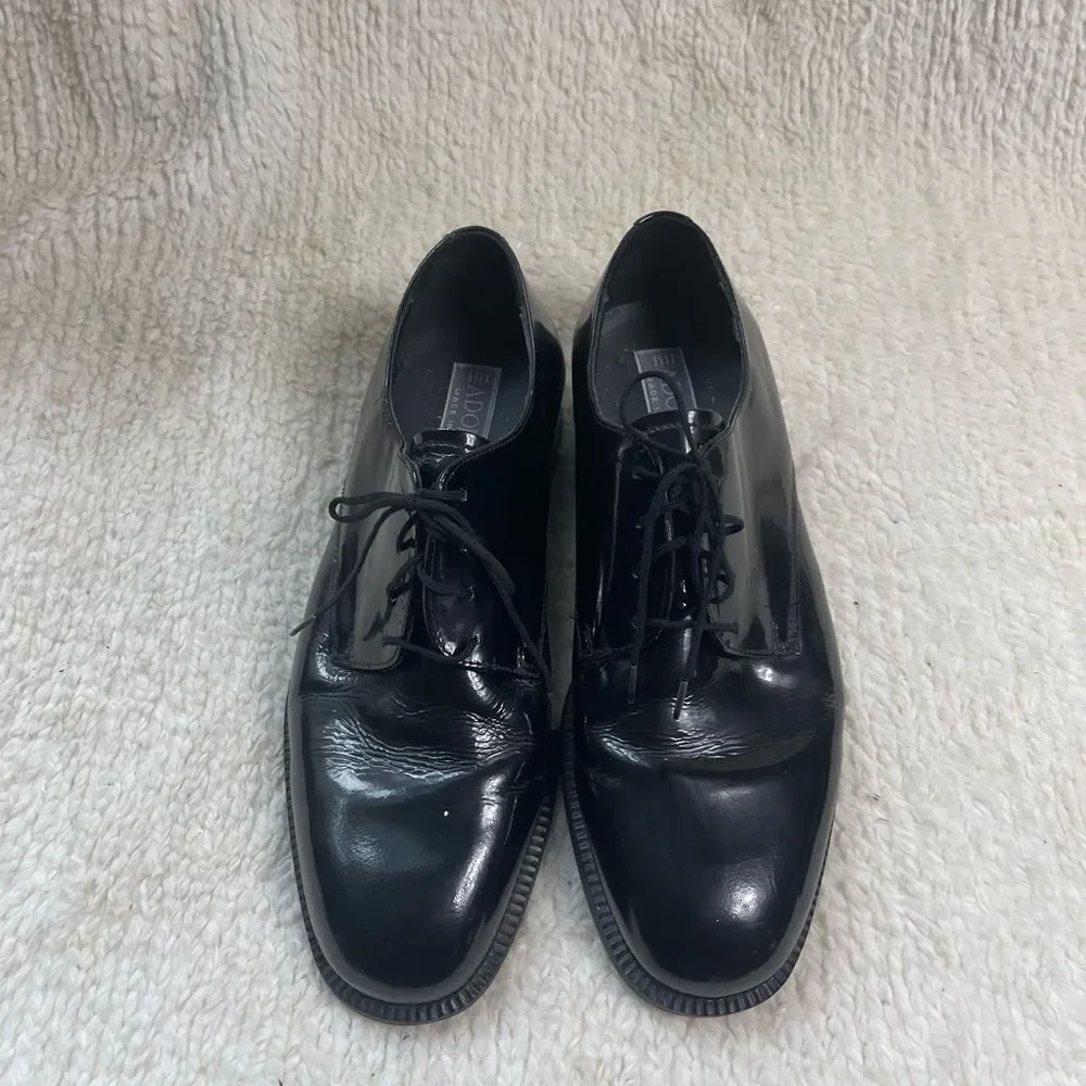 ADOLFO made in made in Italy Black Leather Men's Dress Shoes SZ9